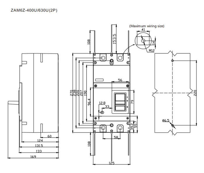 DC1500V 400A Molded Case Circuit Breaker